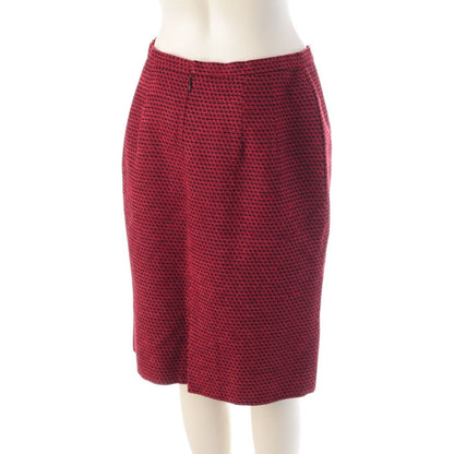 Dior Wool Vintage Jacket Skirt Set Red 13 — view 6