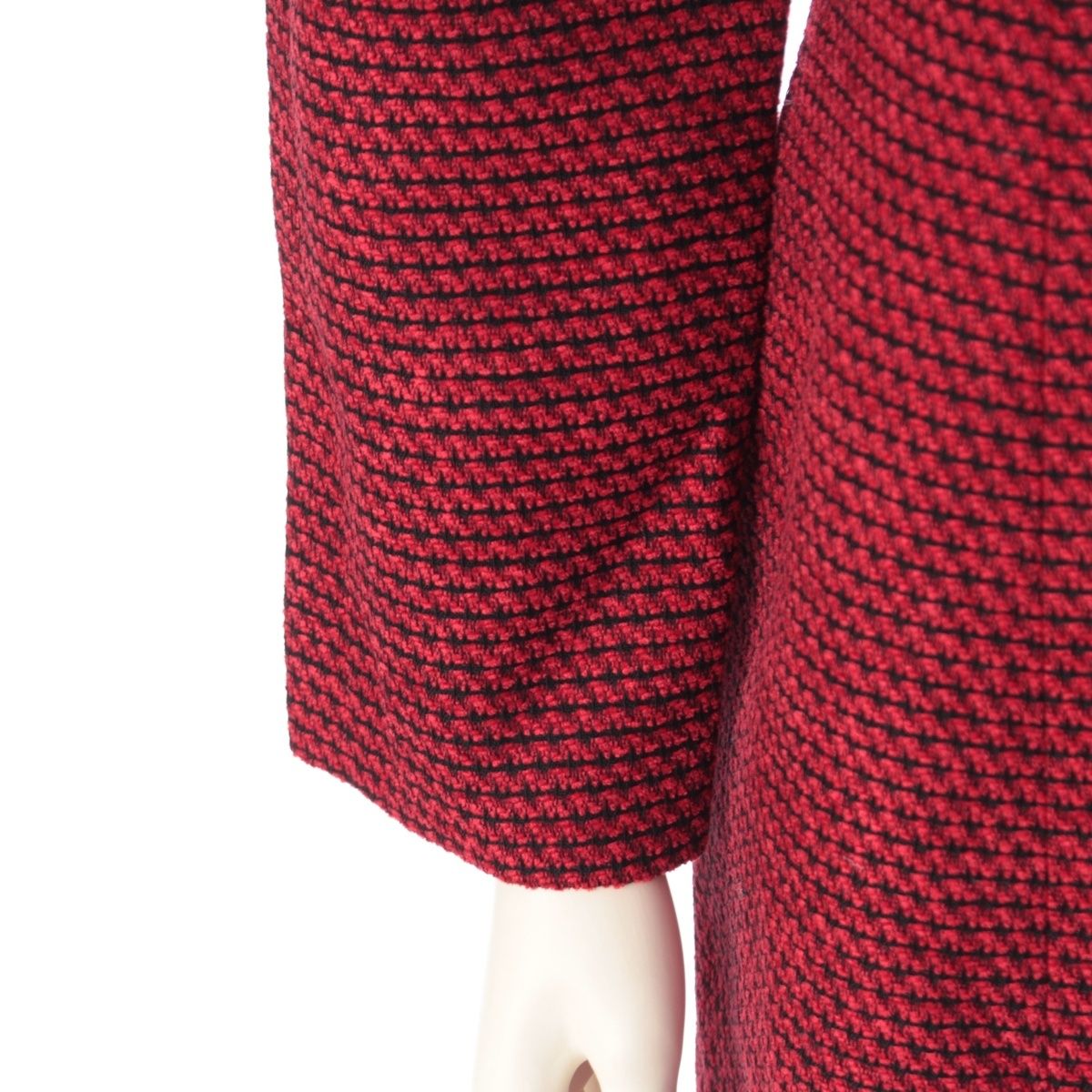 Dior Wool Vintage Jacket Skirt Set Red 13 — view 8
