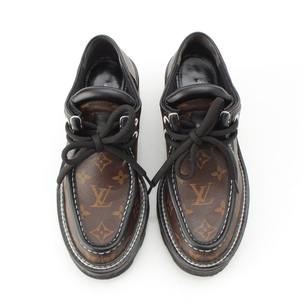 Louis Vuitton LV Boble Monogram Derby Tyrolean Shoes Brown — view 2