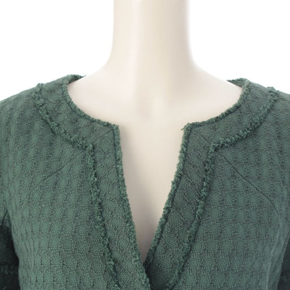 Chanel Cotton Silk Half Sleeve Mini Dress Green 38 — view 5