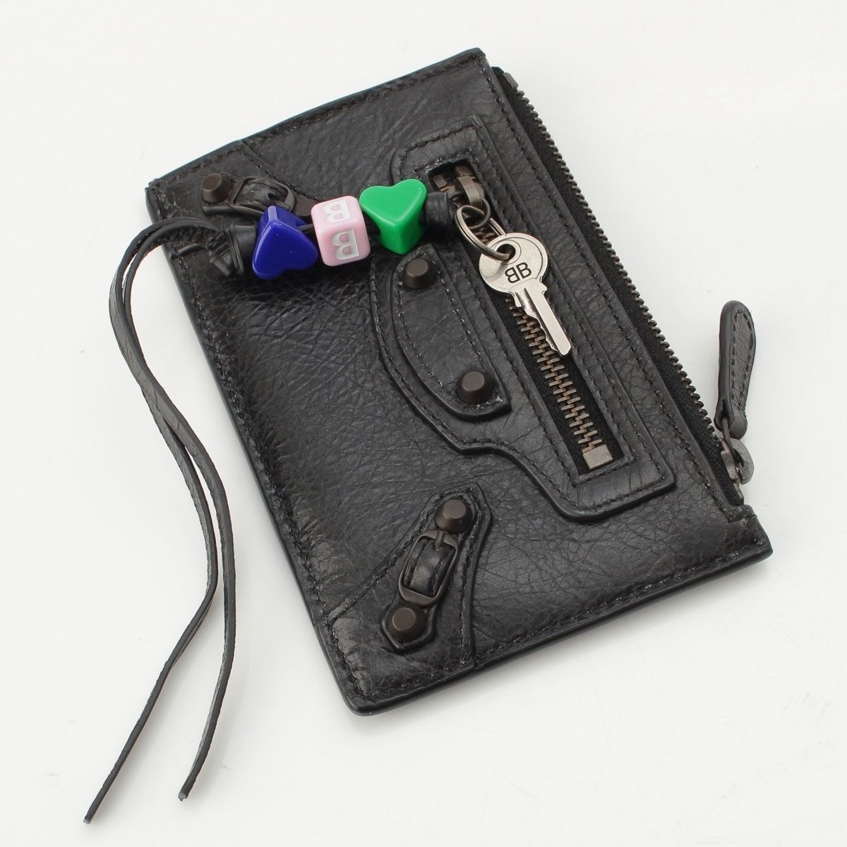 Balenciaga le City Long Leather Coin Case Wallet Black — view 3