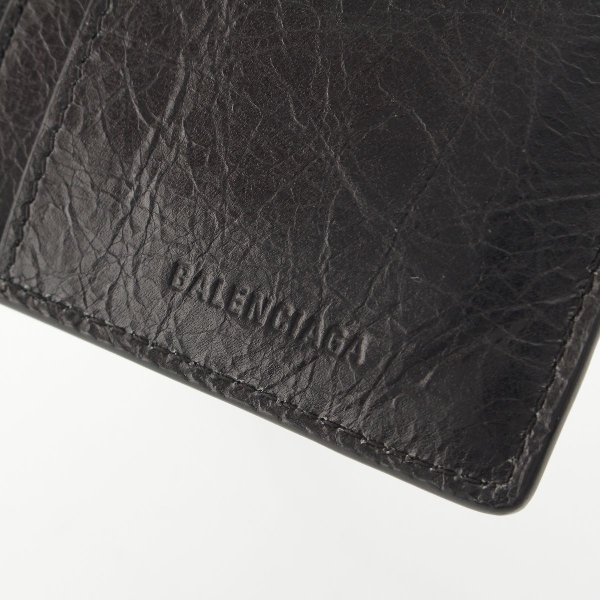 Balenciaga le City Long Leather Coin Case Wallet Black — view 5