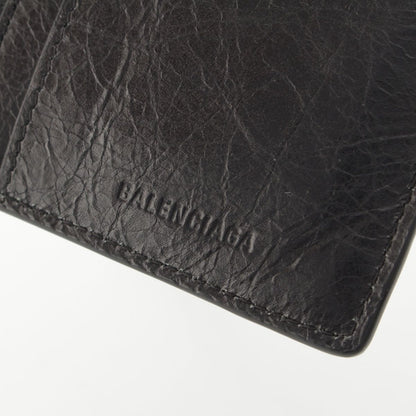 Balenciaga le City Long Leather Coin Case Wallet Black — view 5