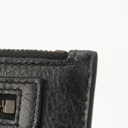 Balenciaga le City Long Leather Coin Case Wallet Black — view 9