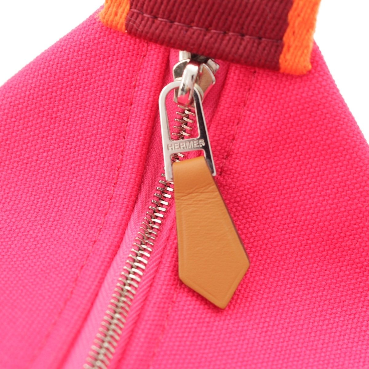 Hermes Brid-a-brac Toile Pouch Hibiscus PM — view 9