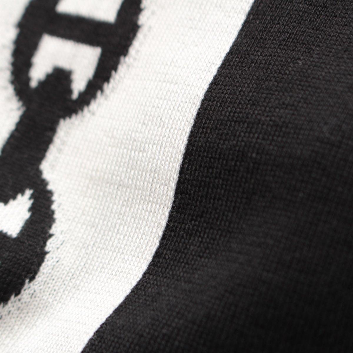 Hermes Cashmere Silk Chaine D'ancre Bicolor Sleeveless Dress Black White 40 — view 8
