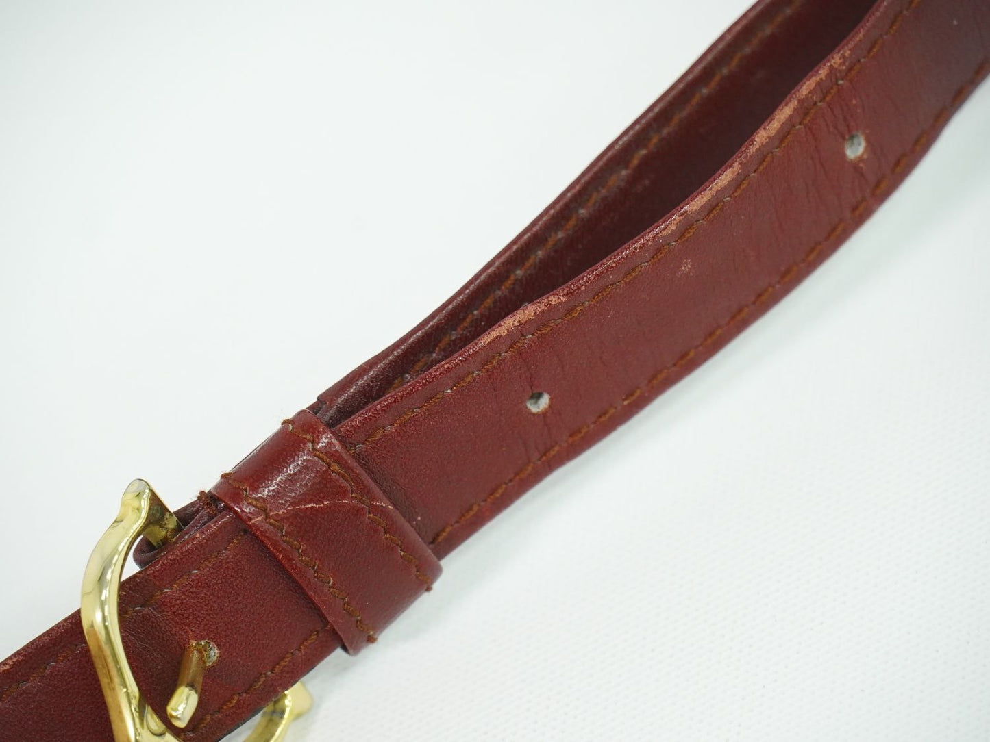 Cartier Must Line Shoulder Bag Pochette Leather Bordeaux — view 5