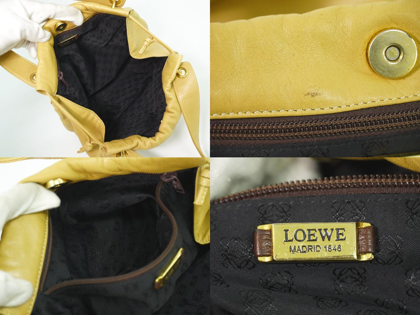Loewe Anagram Tote Leather Beige — view 9