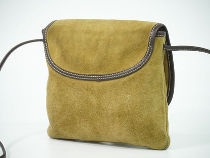 Loewe Anagram Shoulder Bag Pochette Suede Leather Brown — view 2