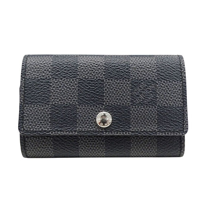 Louis Vuitton Key Case Damier Graphite Canvas Multicles 6 Black 6 Small Compact