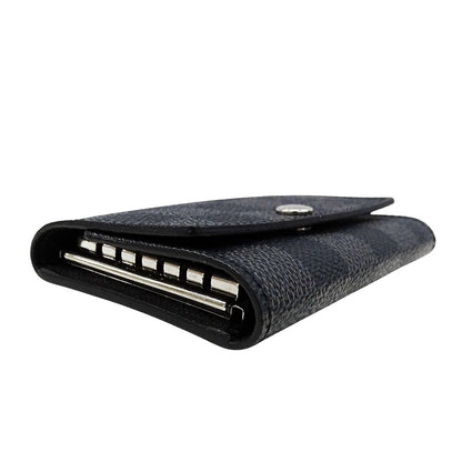 Louis Vuitton Key Case Damier Graphite Canvas Multicles 6 Black 6 Small Compact — view 3