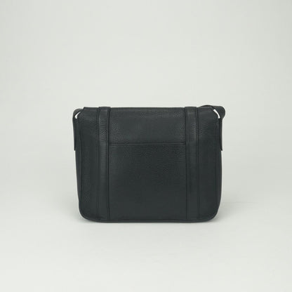 Hermes Steve Caporal 27 Shoulder Bag Taurillon Clemence Noir Black Silver — view 3