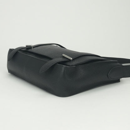 Hermes Steve Caporal 27 Shoulder Bag Taurillon Clemence Noir Black Silver — view 5
