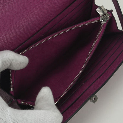 Hermes Kelly Wallet Epsom Rosepurple Pink Purple Silver — view 6