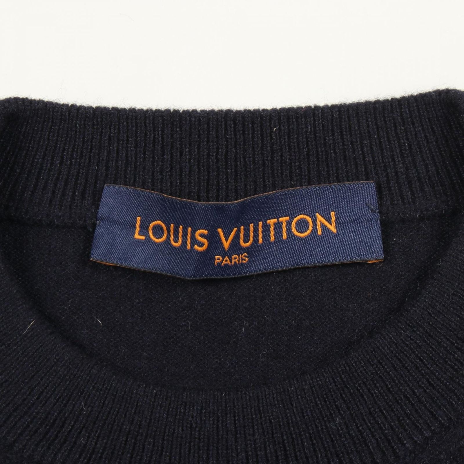 Louis Vuitton Knit Intarsia Jacquard Dragon Graphic Dlb Navy Cashmere Sweater — view 3