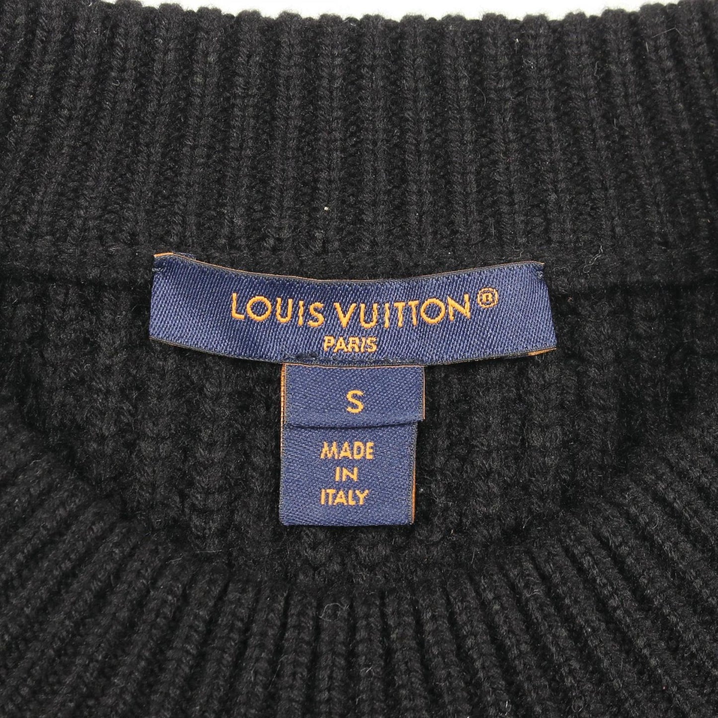 Louis Vuitton Knit LV Street Sign Dwf Black Wool Cashmere Sweater — view 3
