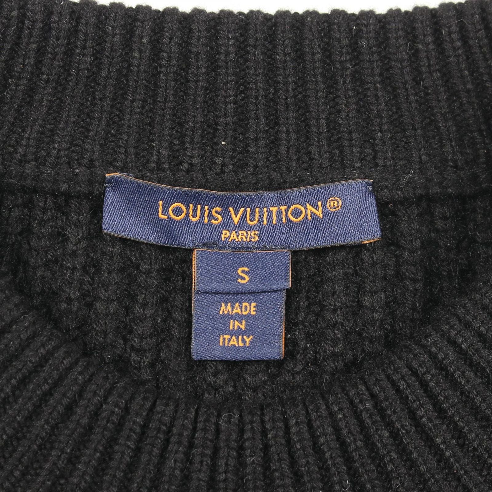 Louis Vuitton Knit LV Street Sign Dwf Black Wool Cashmere Sweater — view 3