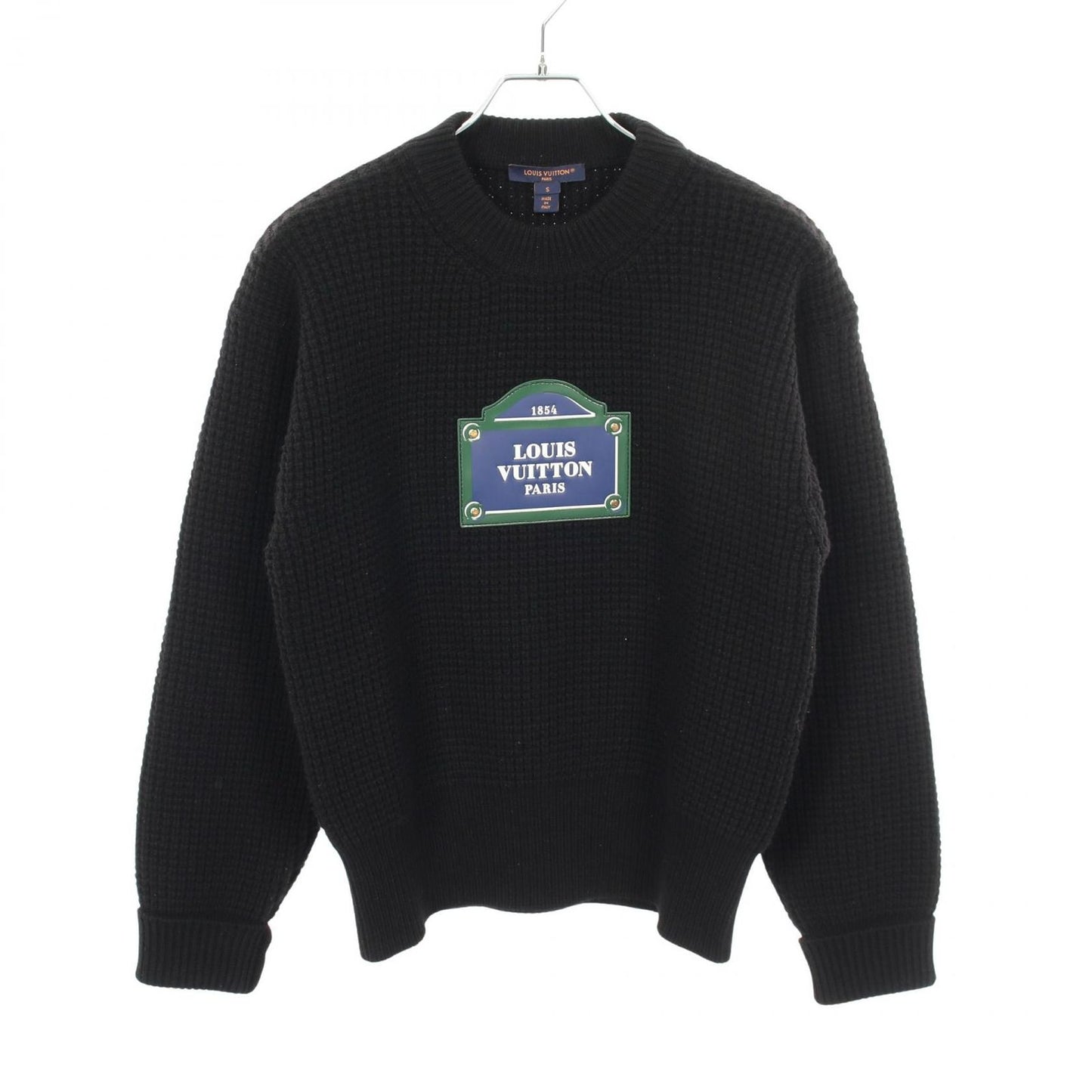 Louis Vuitton Knit LV Street Sign Dwf Black Wool Cashmere Sweater