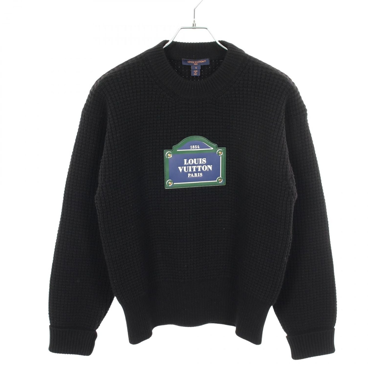 Louis Vuitton Knit LV Street Sign Dwf Black Wool Cashmere Sweater