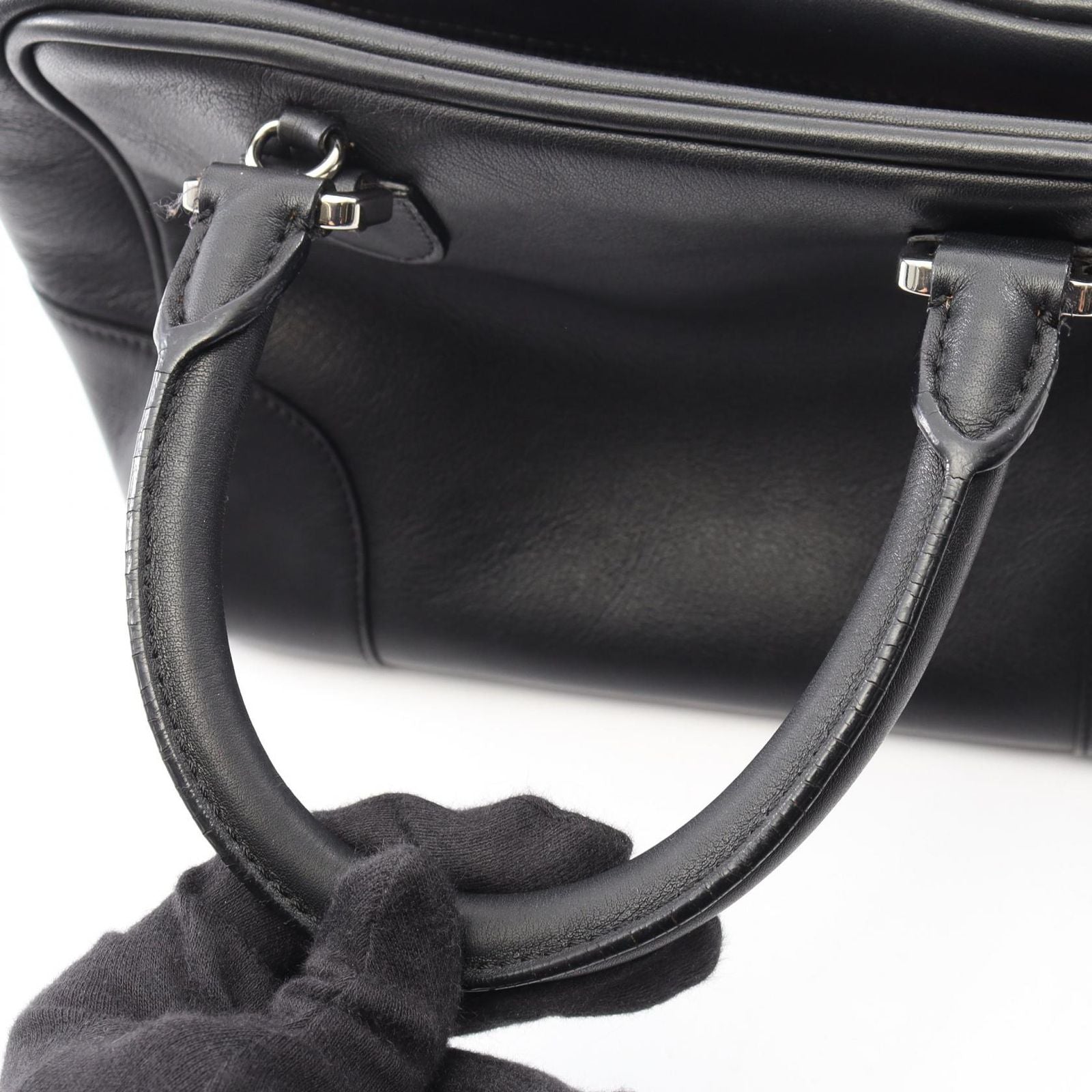Loewe Handbag Amazona 75 2-Way Black Leather — view 5
