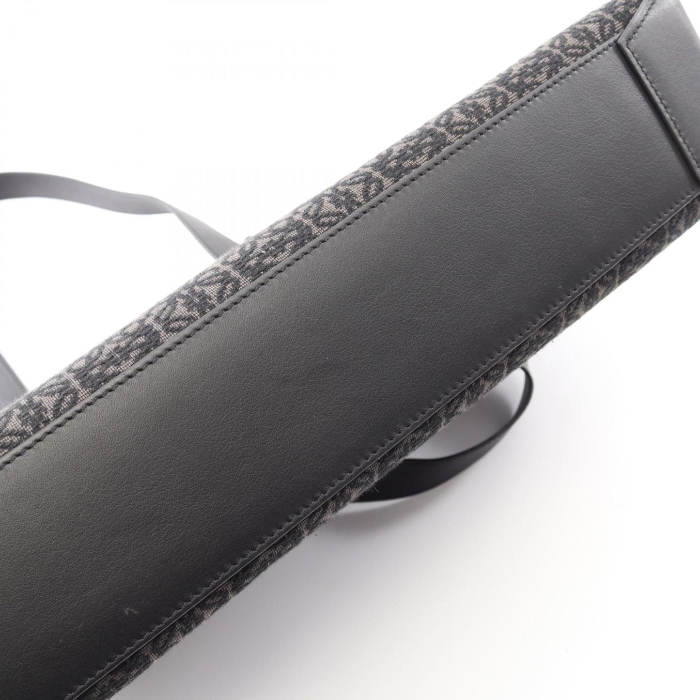 Loewe Tote Buckle Horizontal Anagram Black Canvas Leather — view 7