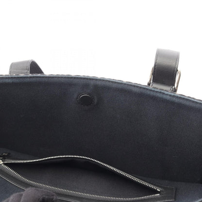 Loewe Tote Buckle Horizontal Anagram Black Canvas Leather — view 5