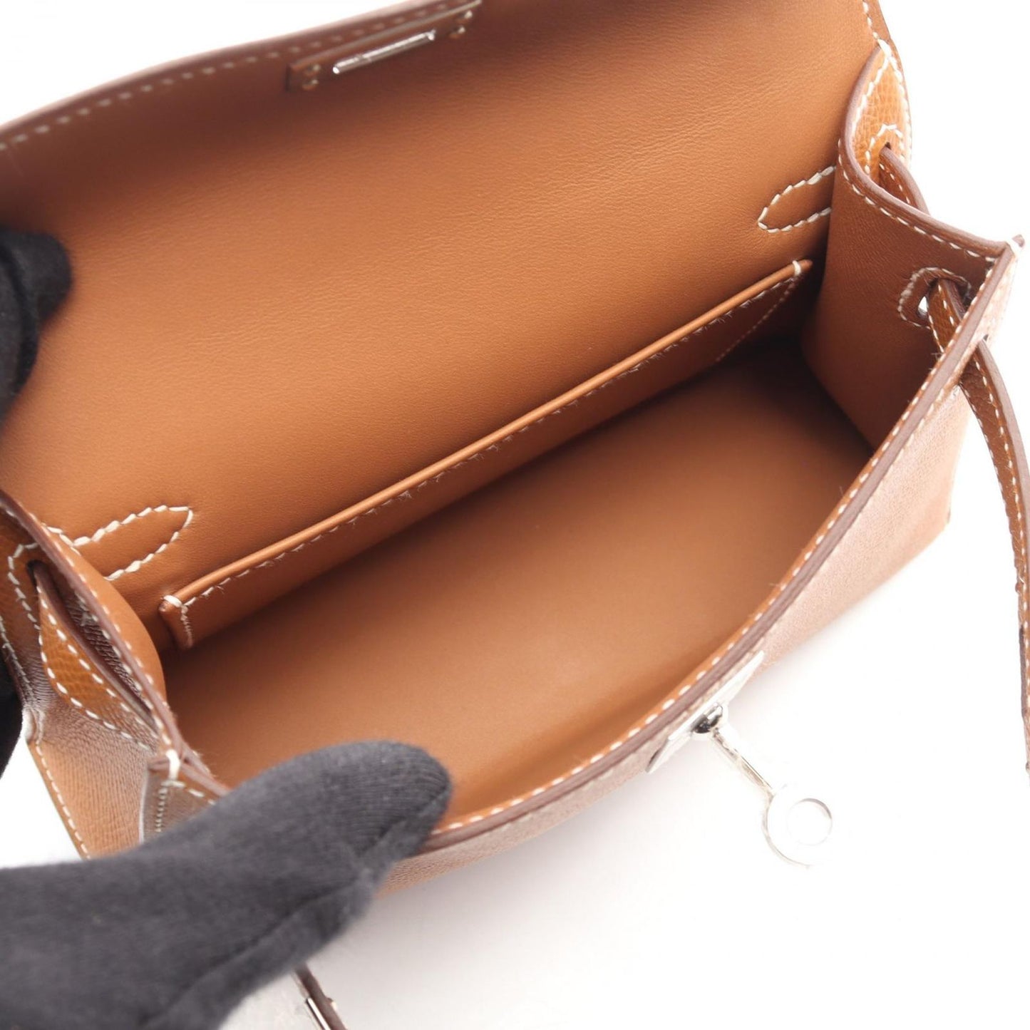 Hermes Handbag Mini Kelly 2 Gold Sellier 2-Way Leather — view 3
