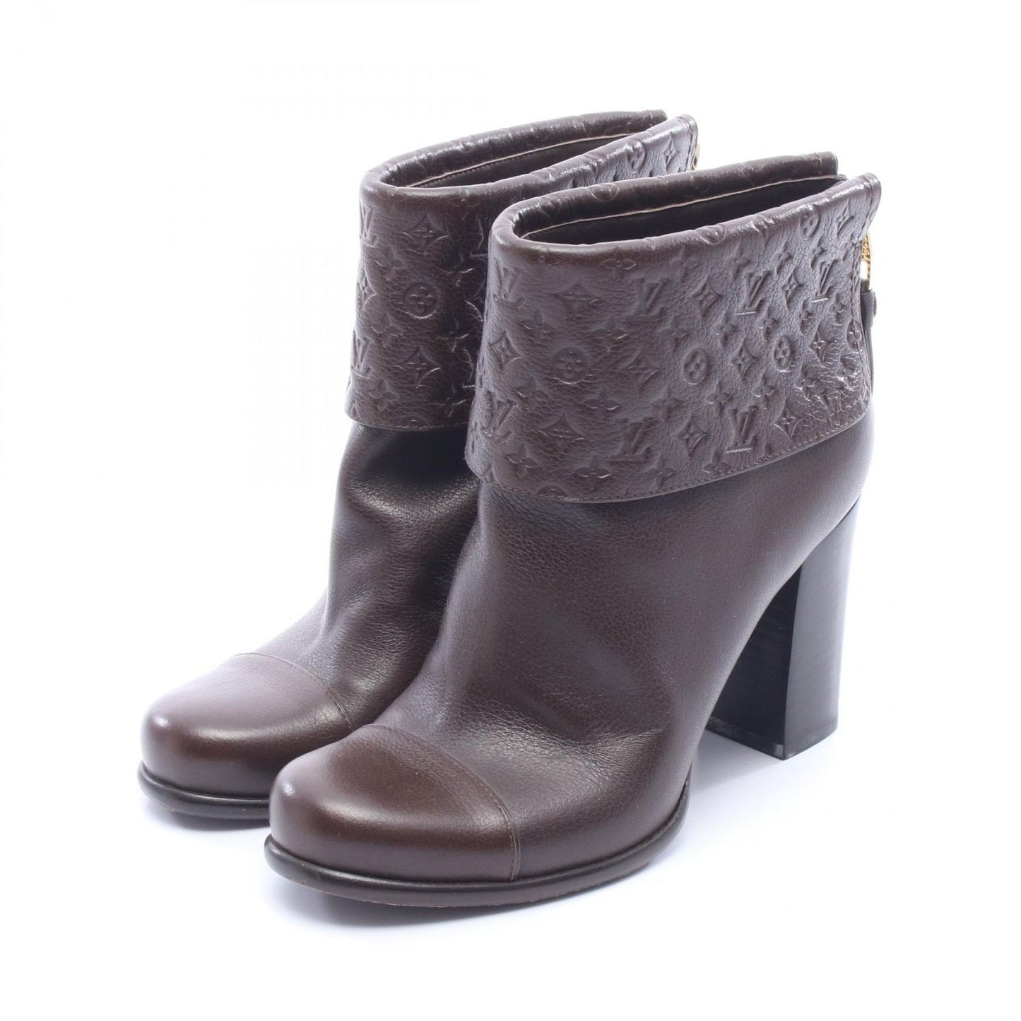 Louis Vuitton Boots Monogram Ankle Leather Short