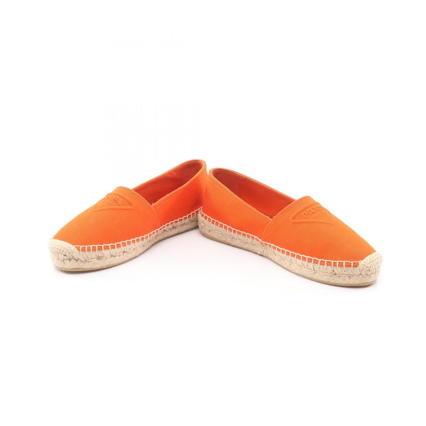 Prada Slip Ons Triangle Logo Espadrilles Canvas Slipper — view 3