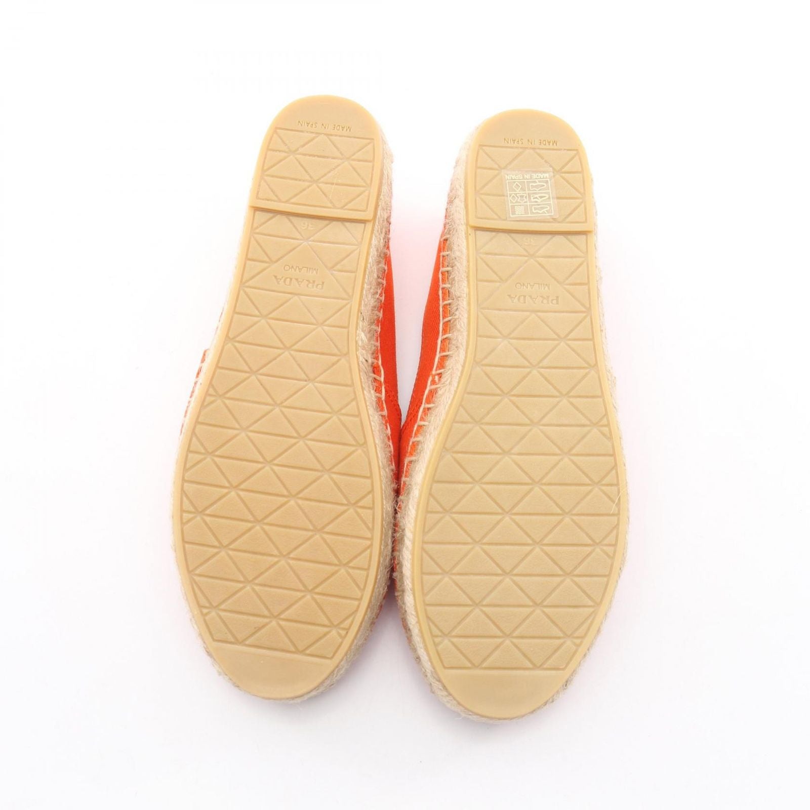 Prada Slip Ons Triangle Logo Espadrilles Canvas Slipper — view 4