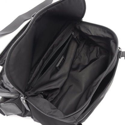 Prada Shoulder Bag Re-Nylon Black Nylon Saffiano Leather Triangle Logo — view 3