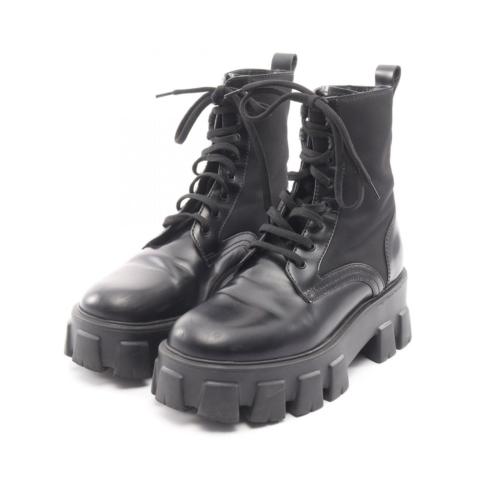 Prada Boots Re-Nylon Monolith Nylon Leather