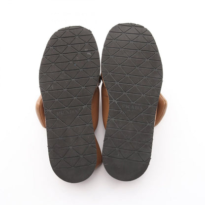 Prada Sandals Padded Nappa Leather Triangle Plate — view 4