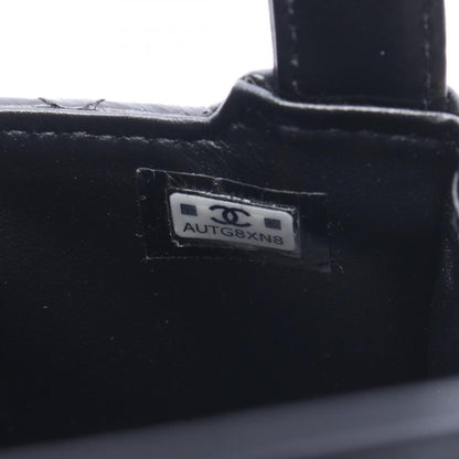 Chanel Shoulder Bag Quilted Black Lambskin Mini Shopping — view 5