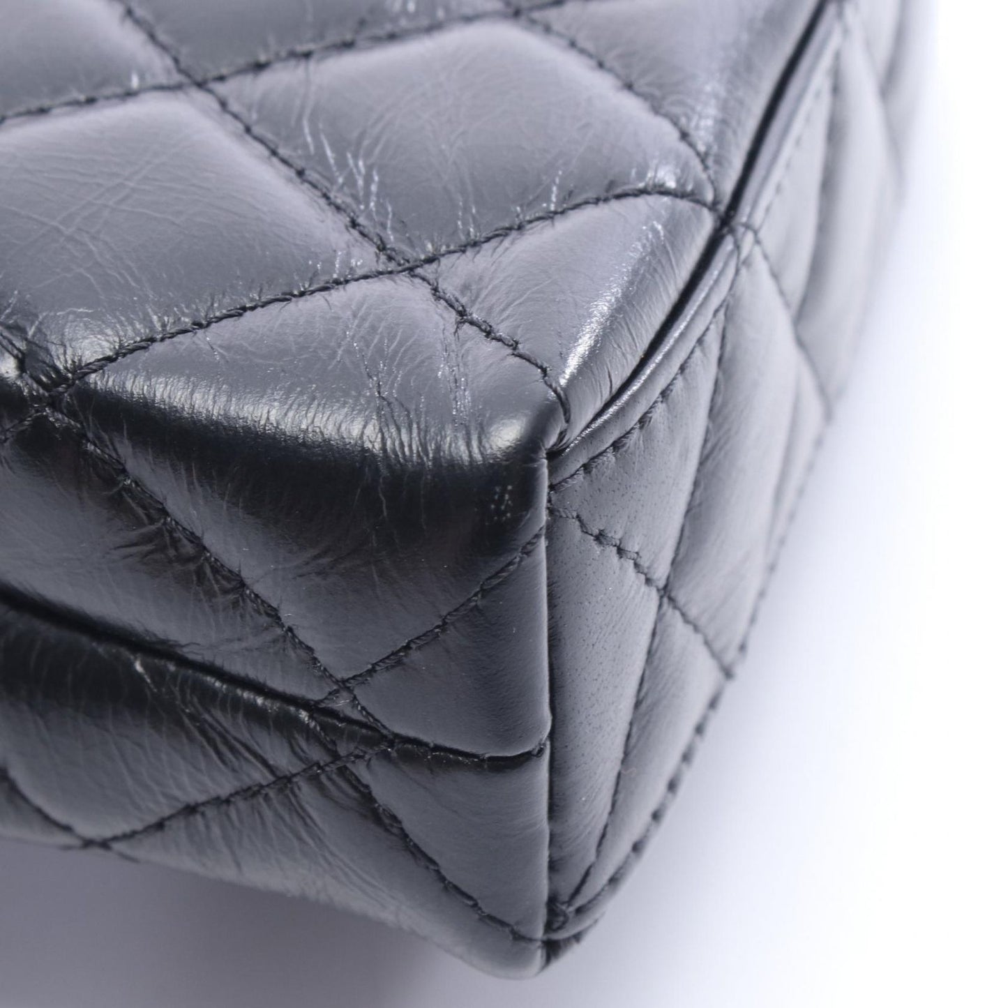 Chanel Shoulder Bag Quilted Black Lambskin Mini Shopping — view 6