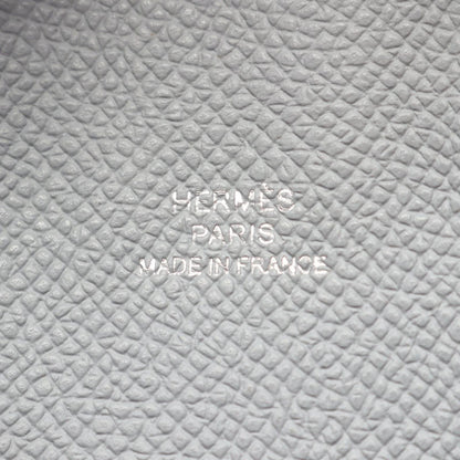Hermes Coin Case Calvi Blue Glacier Leather — view 5