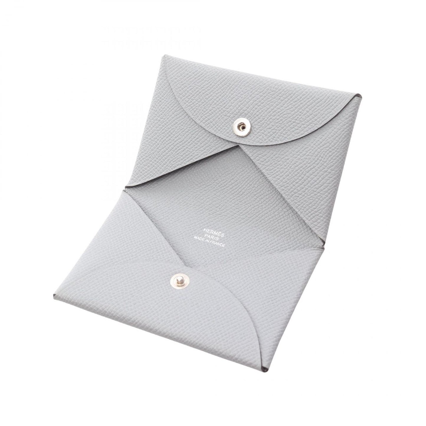 Hermes Coin Case Calvi Blue Glacier Leather — view 4