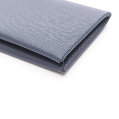 Hermes Coin Case Calvi Blue Nuit Leather — view 7