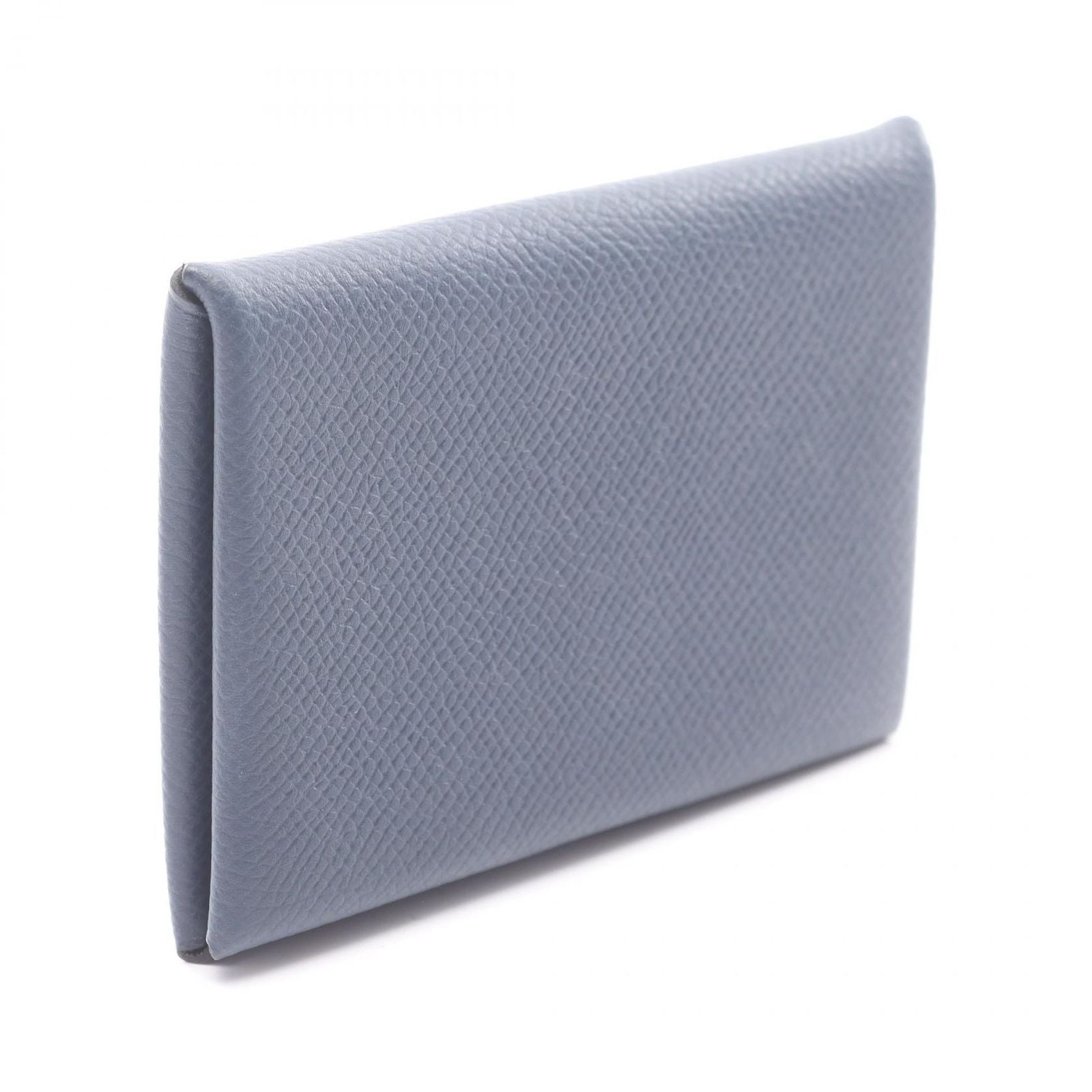 Hermes Coin Case Calvi Blue Nuit Leather — view 2