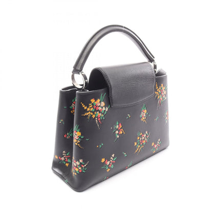 Louis Vuitton Handbag Capucines PM Blossom 2-Way Noir Floral Leather — view 2