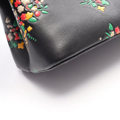 Louis Vuitton Handbag Capucines PM Blossom 2-Way Noir Floral Leather — view 8