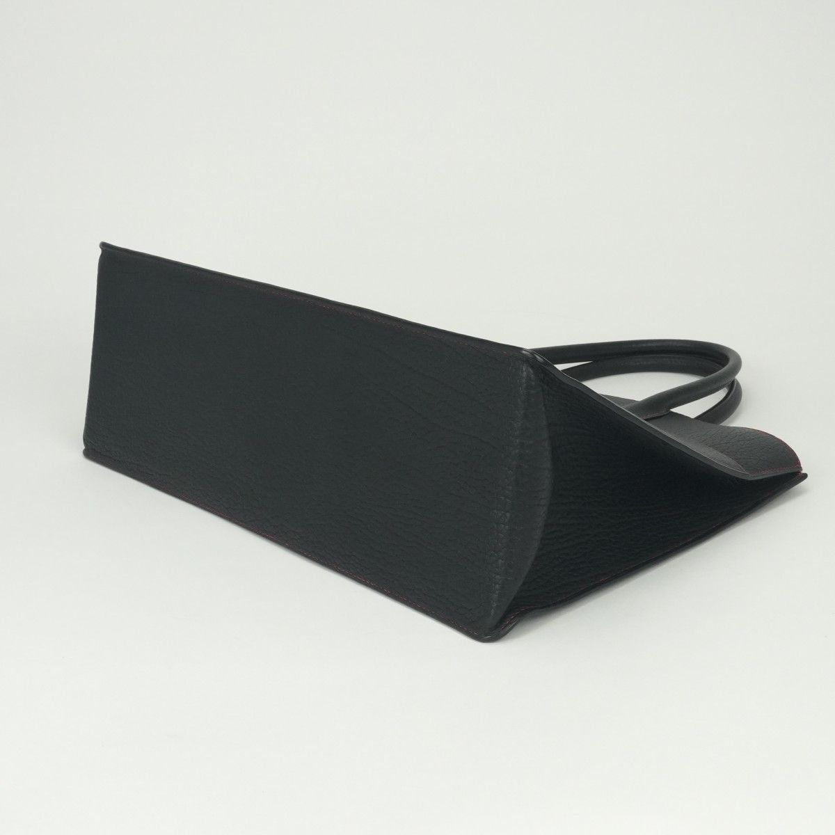 Hermes White Bus GM Business Briefcase Fjord Noir Rouge Vif Rougevif Black Red — view 5