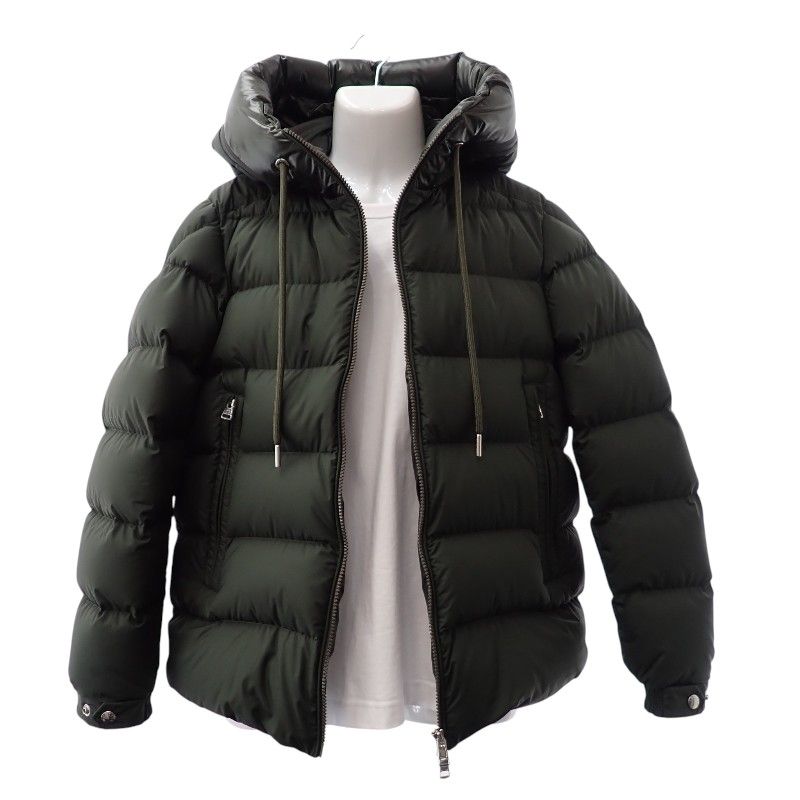 Moncler Cardere 1 Down Jacket Polyester 90% Khaki — view 2