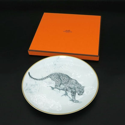 Hermes Red Road Sketch Dessert Plate