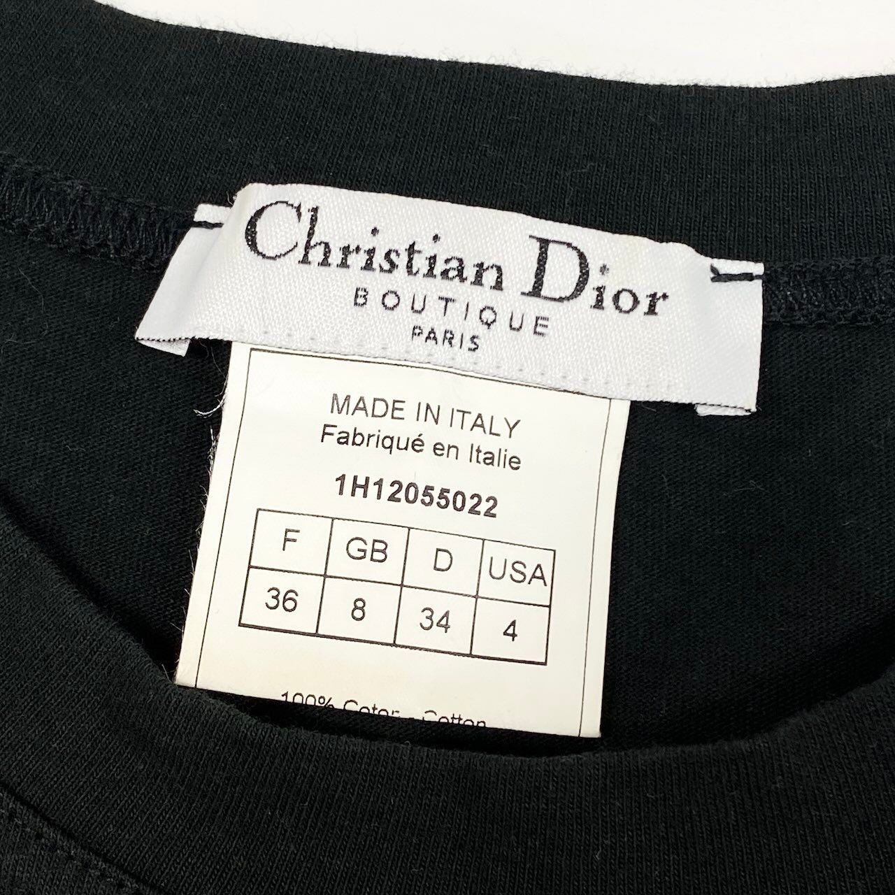 Dior Short Sleeve T-Shirt CD Smile Galliano Era Top 36 Black Orange Cotton 100% — view 6