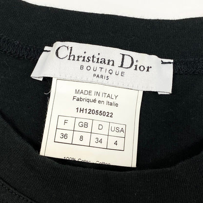 Dior Short Sleeve T-Shirt CD Smile Galliano Era Top 36 Black Orange Cotton 100% — view 6