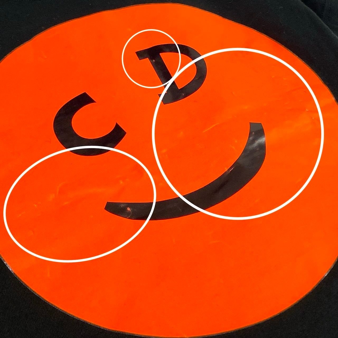 Dior Short Sleeve T-Shirt CD Smile Galliano Era Top 36 Black Orange Cotton 100% — view 8