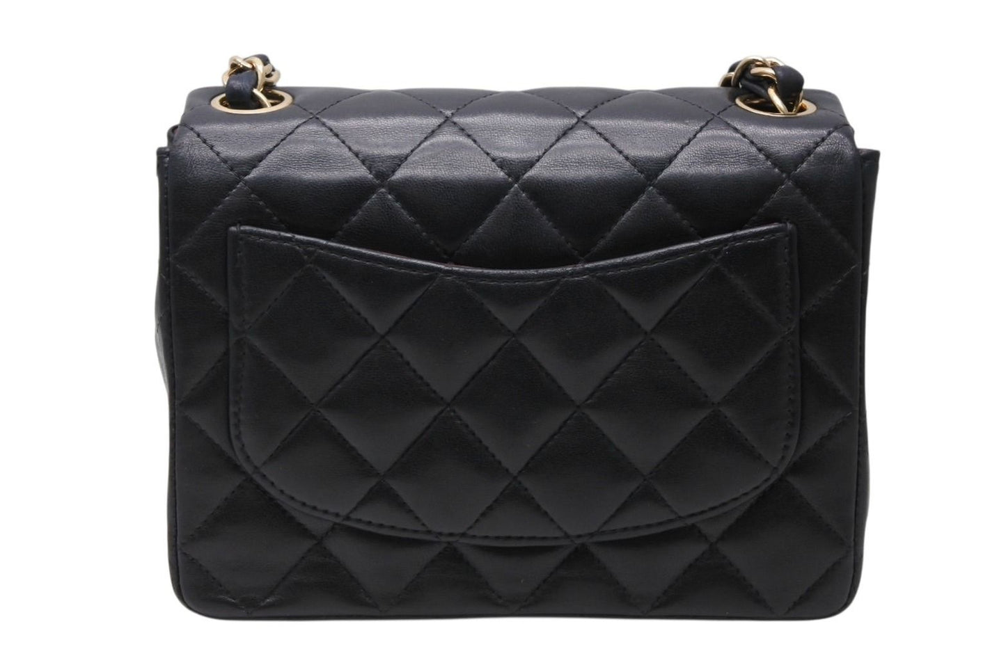 Chanel Mini Quilted 17 S Flap S Chain Shoulder Bag CC Logo Lambskin Black — view 2