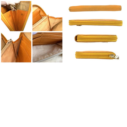 Chanel CC Logo Yellow Leather Wallet — view 9