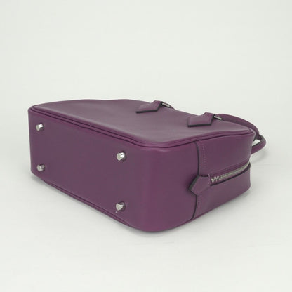 Hermes Plume 28 Tote Evercolor Anemone Pink Purple Silver Handbag — view 5